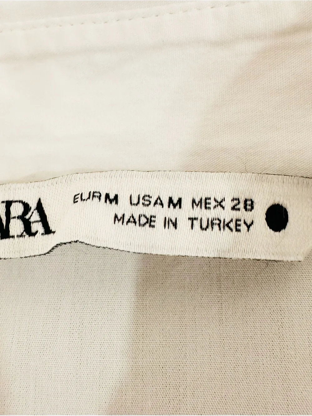 Zara White Poplin Corset Shirt Pleated Waist Ext Cuff Blouse M - Picture 7 of 12